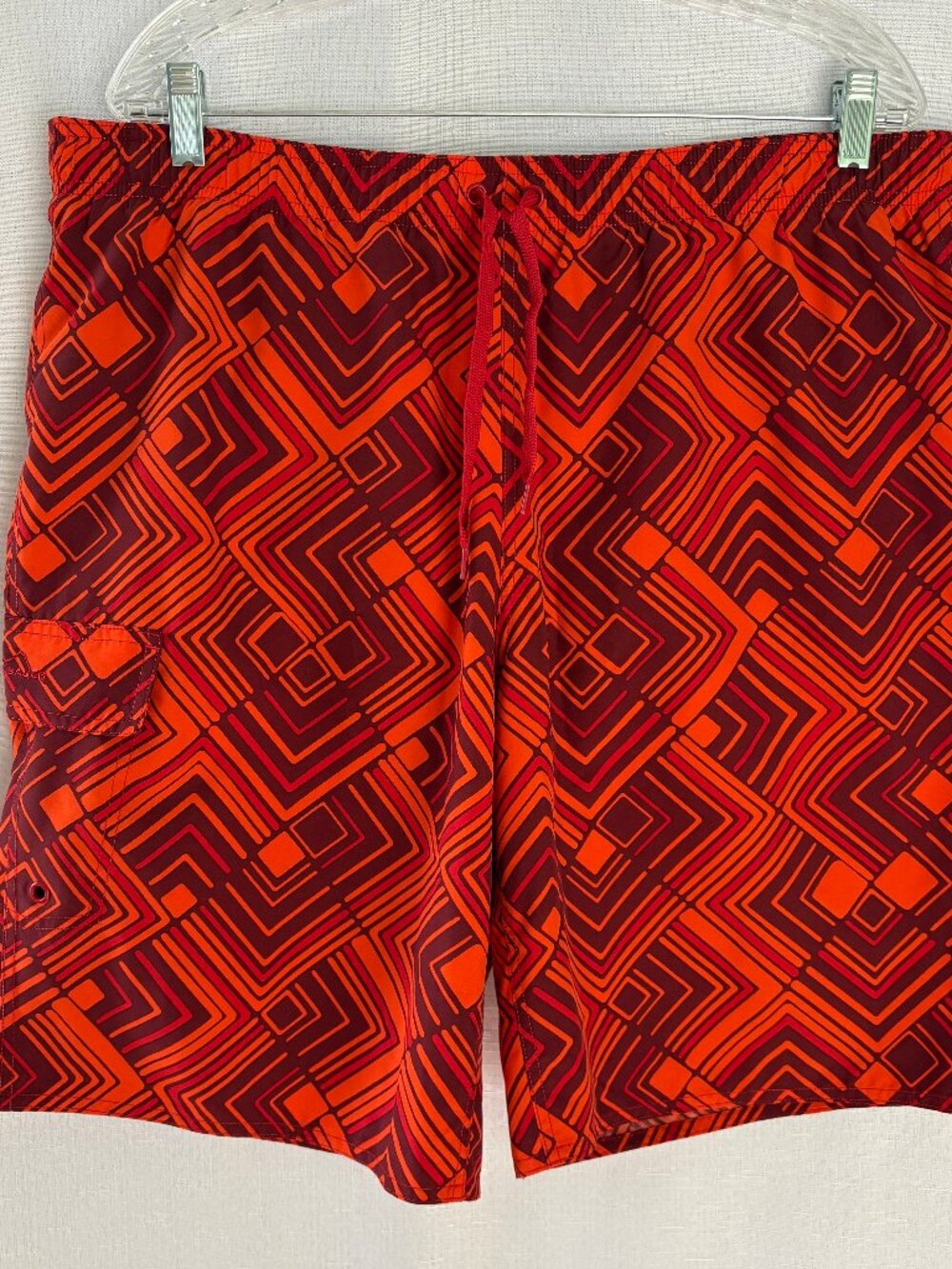 EDDIE BAUER Mens Lined Geometric Board Shorts Swim Trunks